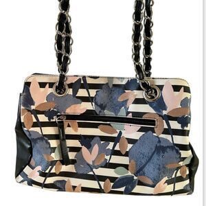 Nicole by Nicole Miller Blue Pastel Floral Handbag